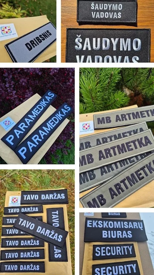 Antsiuvai su individualiu tekstu